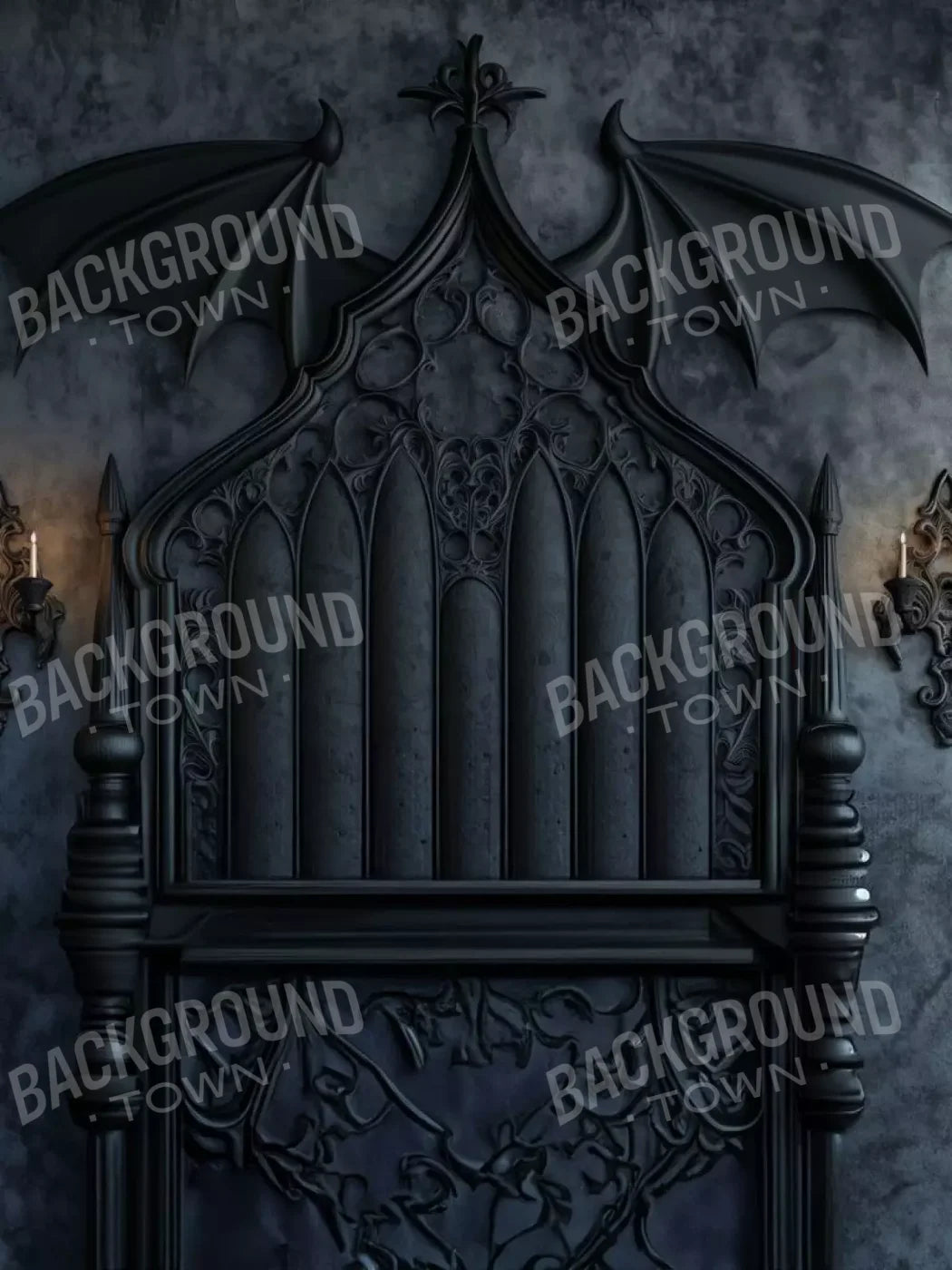 Vampire Bedroom Wall I 5’X6’8 Fleece (60 X 80 Inch) Backdrop