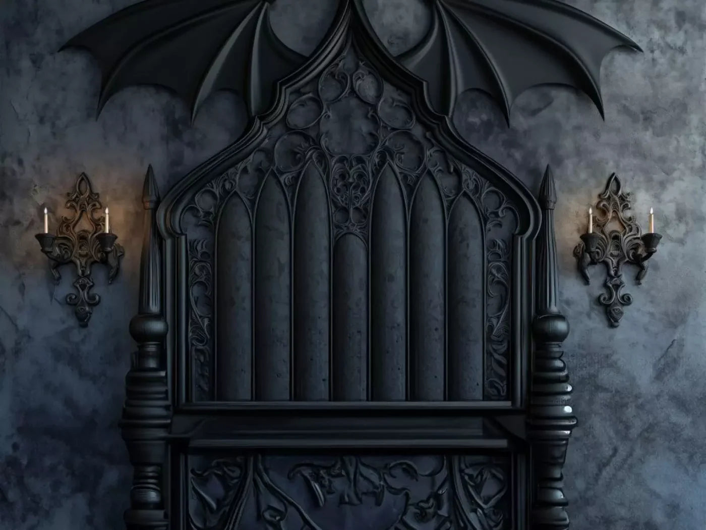 Vampire Bedroom Wall I 6’8X5’ Fleece (80 X 60 Inch) Backdrop