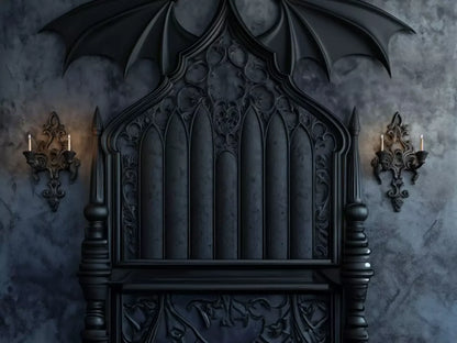 Vampire Bedroom Wall I 6’8X5’ Fleece (80 X 60 Inch) Backdrop
