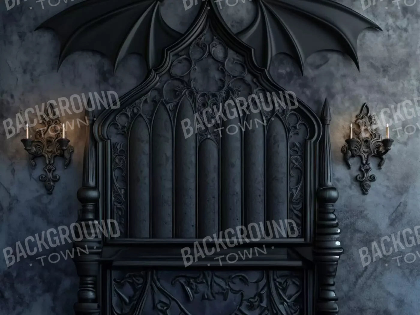 Vampire Bedroom Wall I 6’8X5’ Fleece (80 X 60 Inch) Backdrop