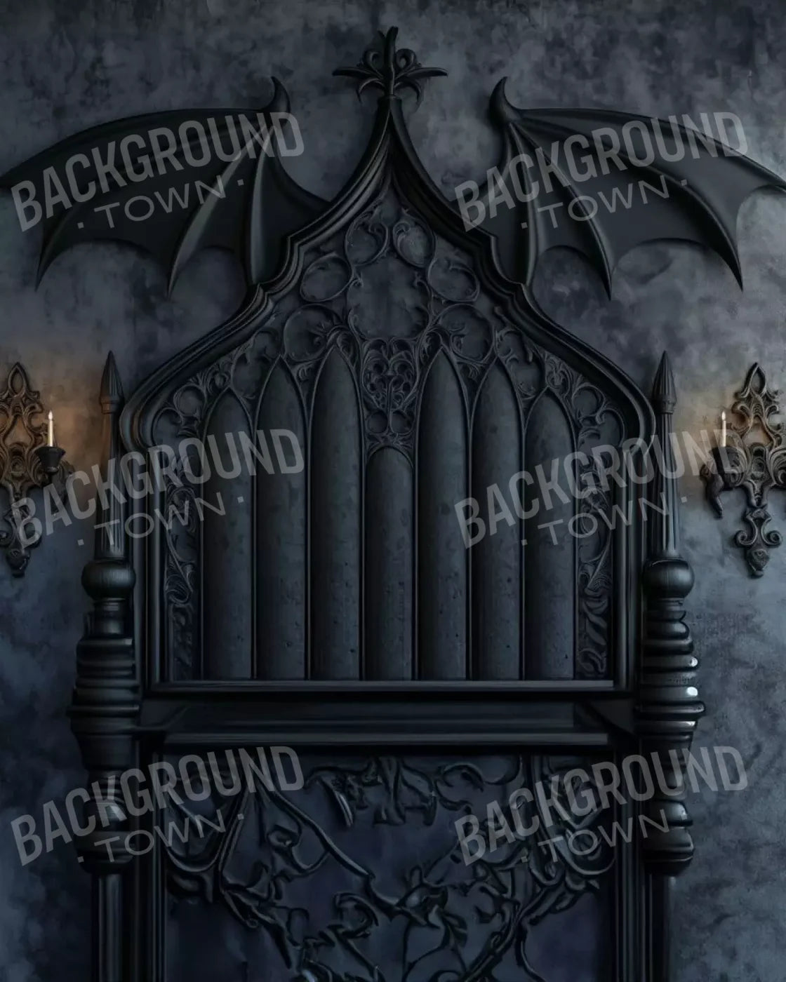Vampire Bedroom Wall I 8’X10’ Fleece (96 X 120 Inch) Backdrop