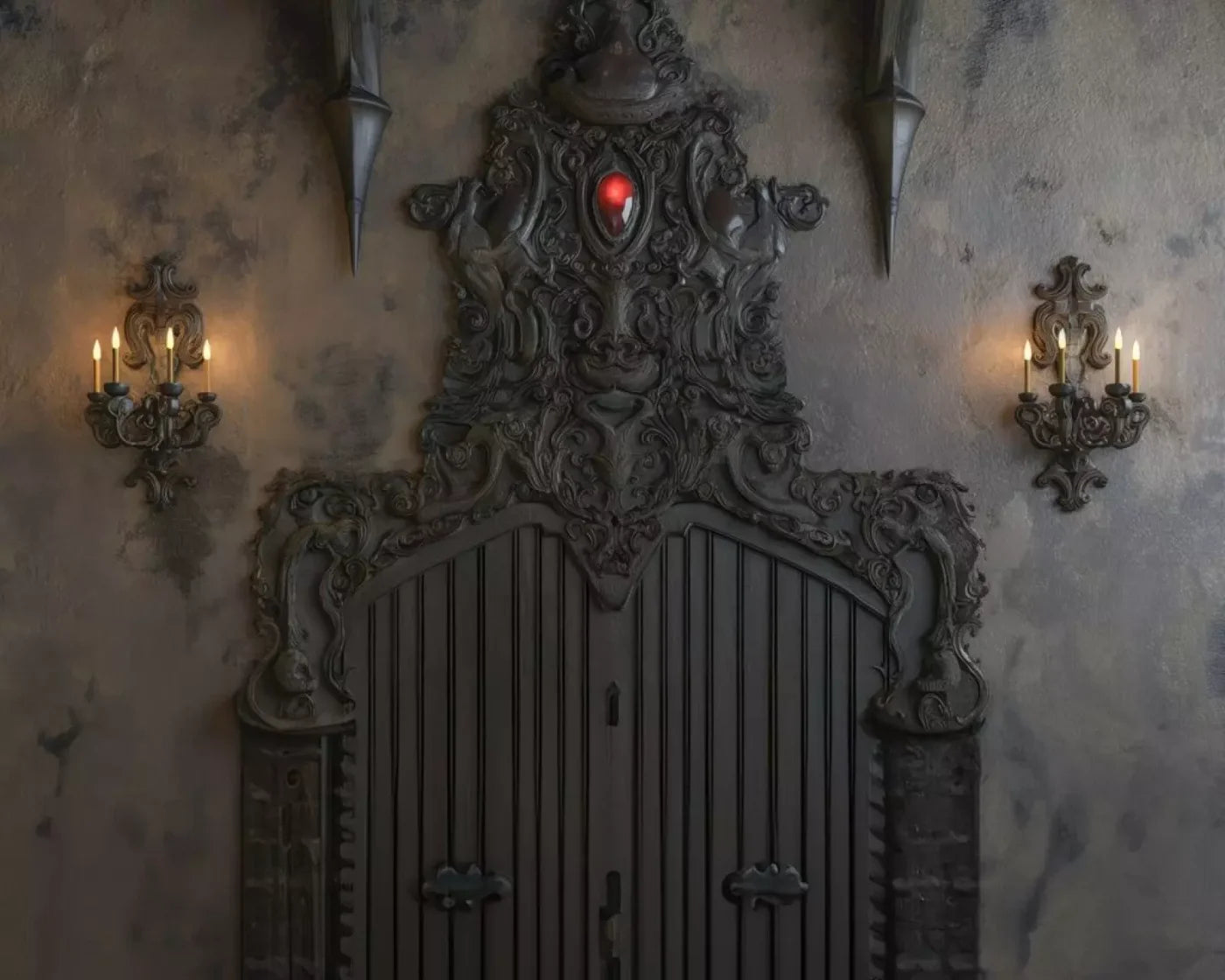 Vampire Bedroom Wall Ii 10’X8’ Fleece (120 X 96 Inch) Backdrop