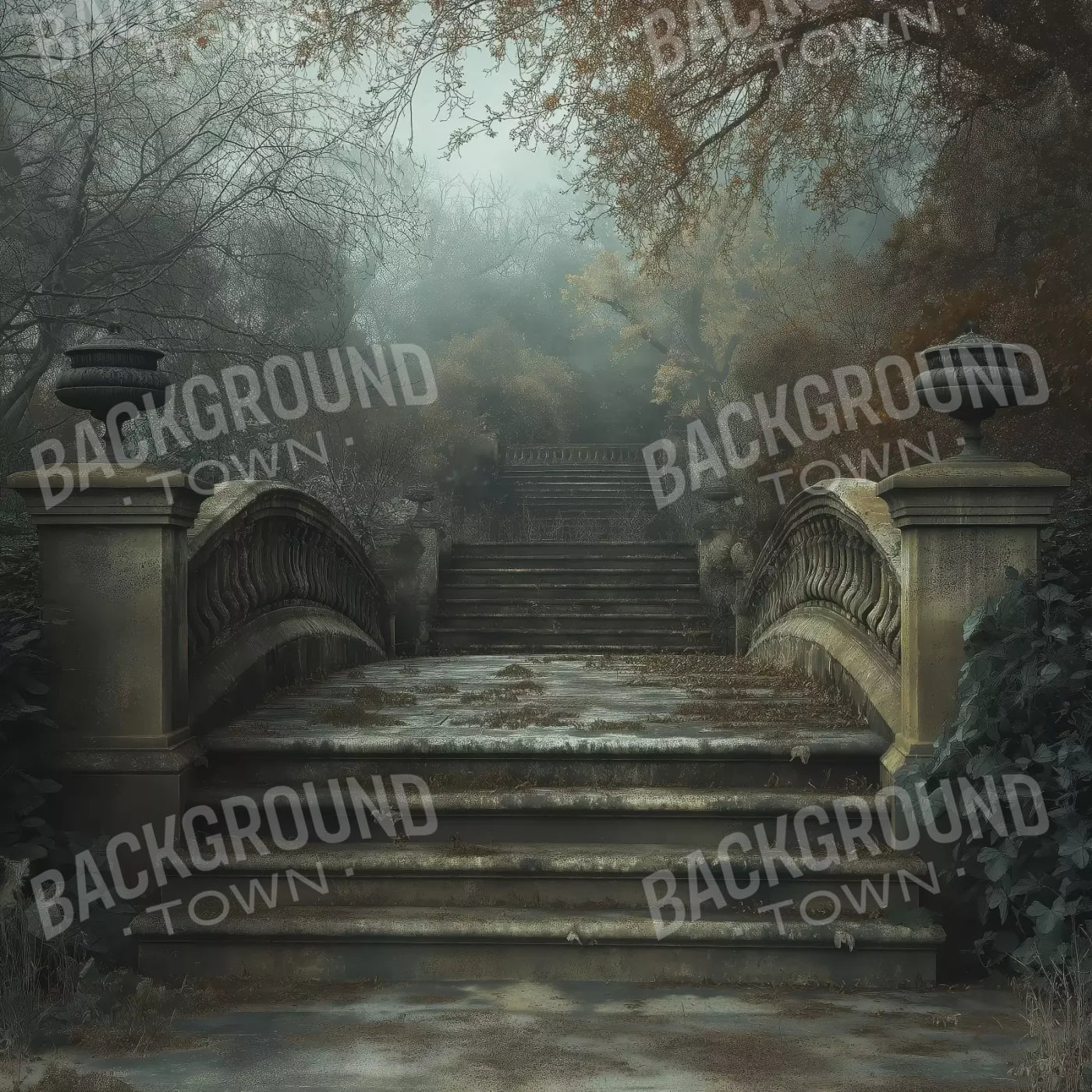 Victorian Arch Bridge 8’x8’ Fleece (96 x 96 inch) Backdrop