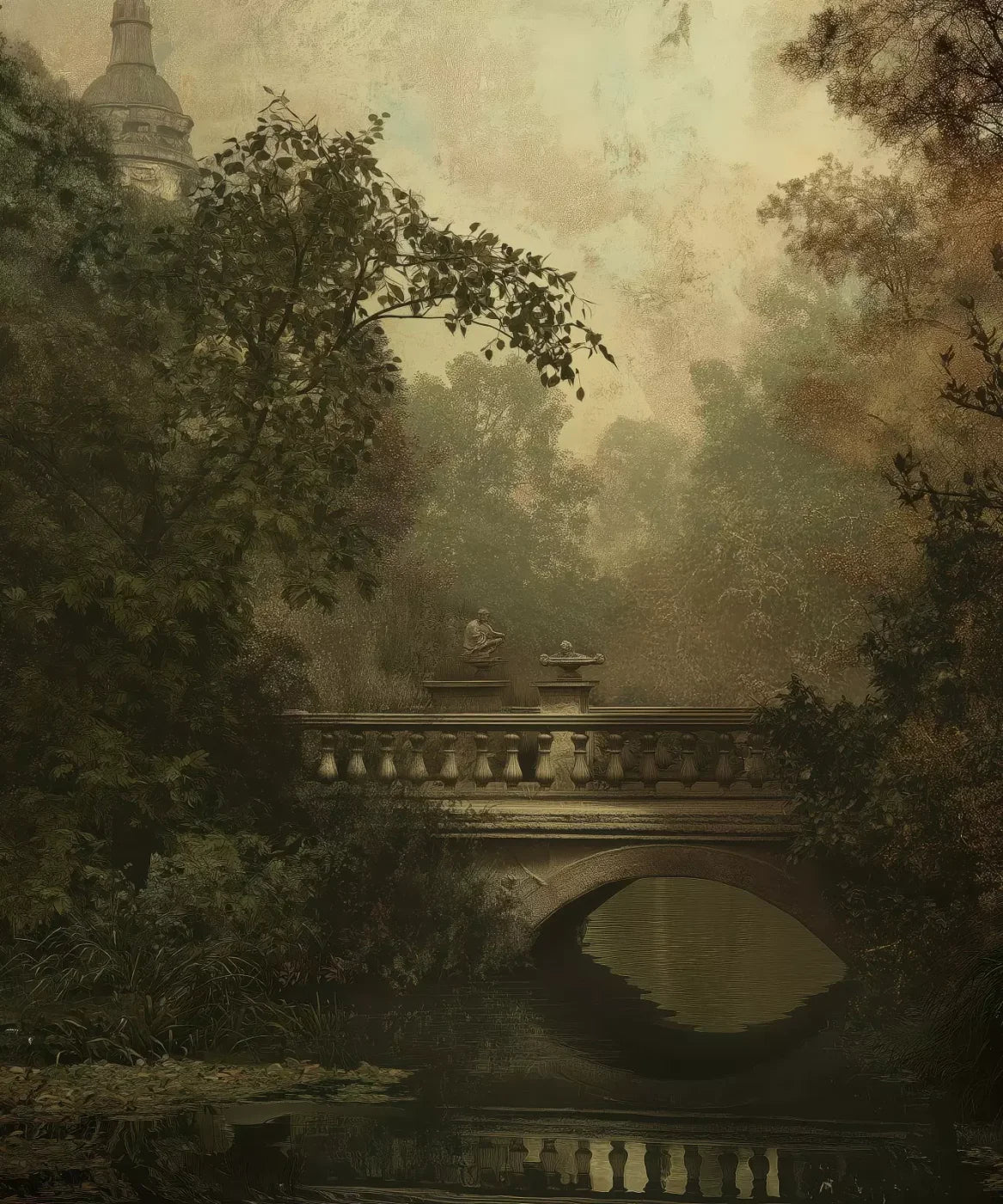 Victorian Bridge Over Water 10’x12’ UltraCloth (120 x 144 inch) Backdrop