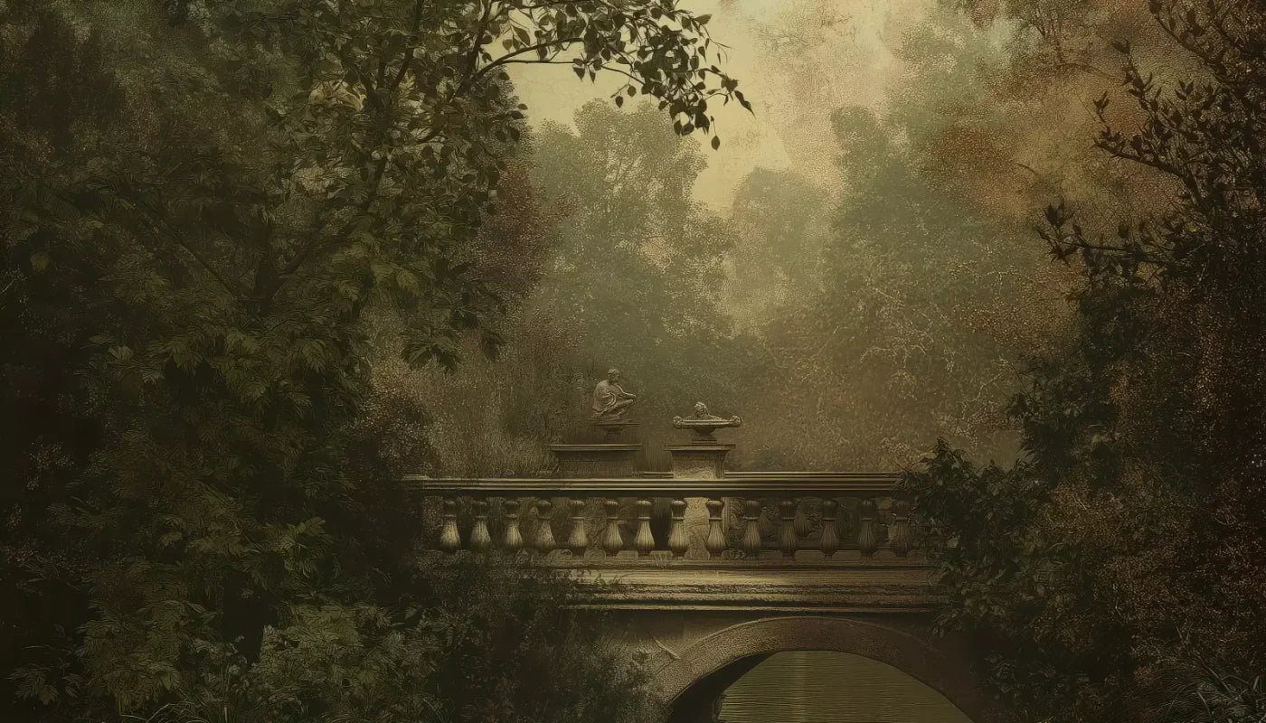 Victorian Bridge Over Water 14’x8’ UltraCloth (168 x 96 inch) Backdrop