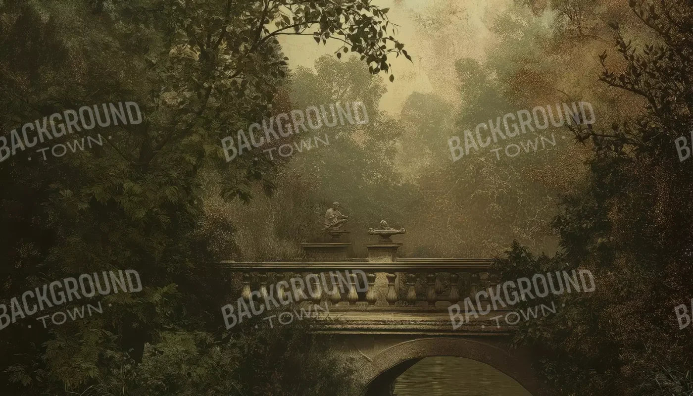 Victorian Bridge Over Water 14’x8’ UltraCloth (168 x 96 inch) Backdrop