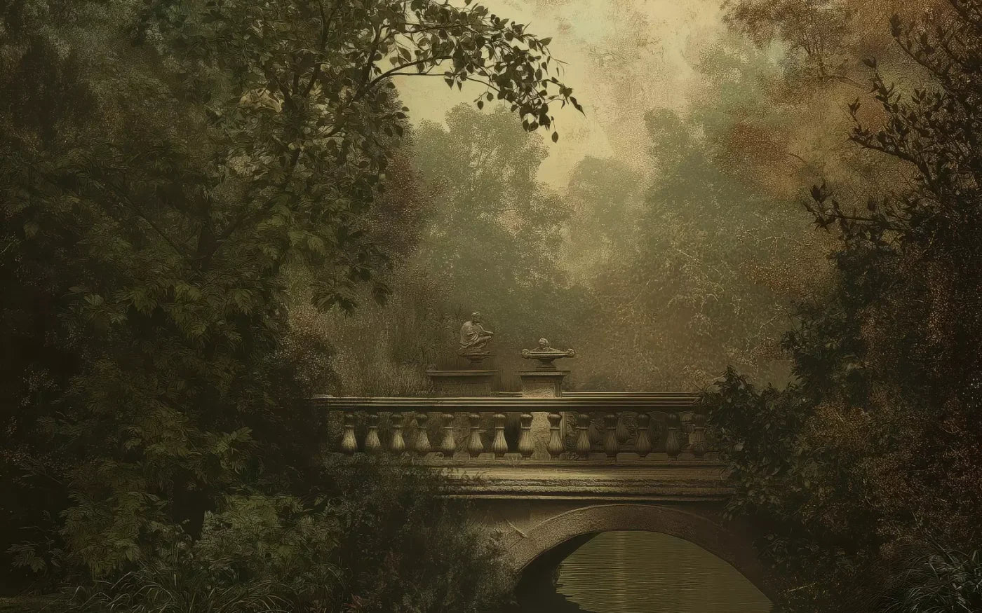 Victorian Bridge Over Water 16’x10’ UltraCloth (192 x 120 inch) Backdrop