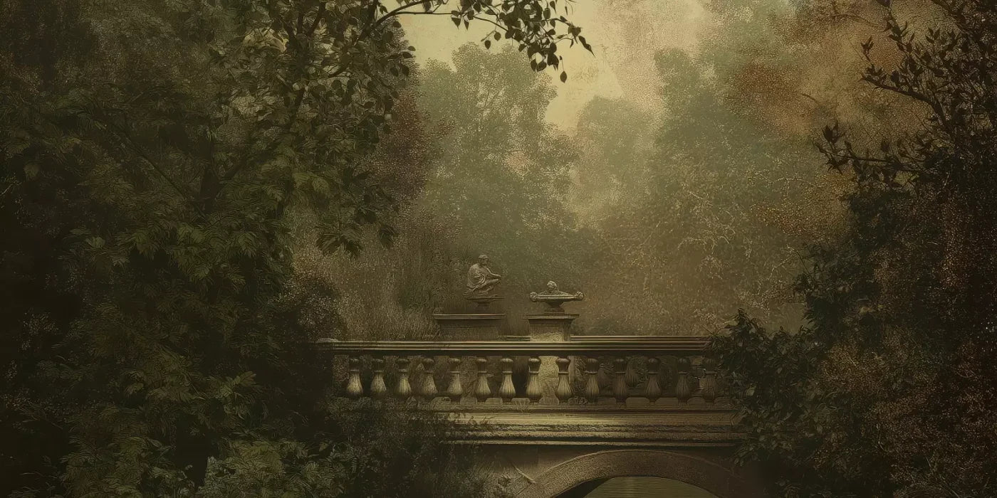Victorian Bridge Over Water 20’x10’ UltraCloth (240 x 120 inch) Backdrop