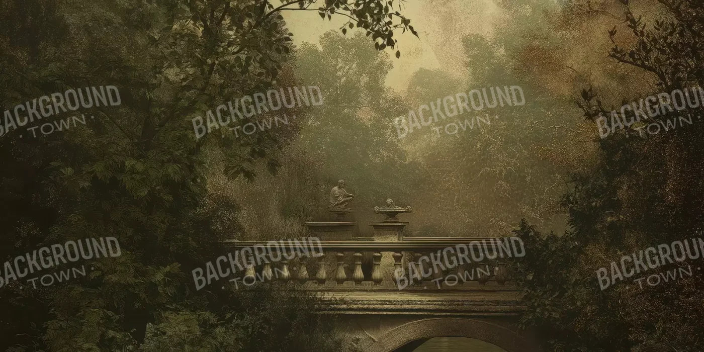 Victorian Bridge Over Water 20’x10’ UltraCloth (240 x 120 inch) Backdrop