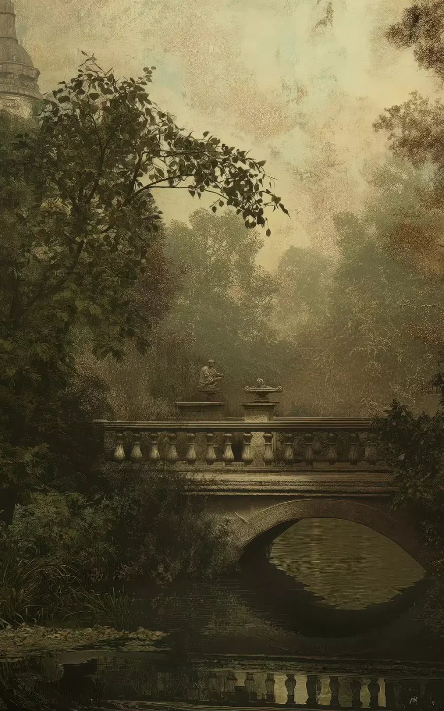 Victorian Bridge Over Water 5’x8’ UltraCloth (60 x 96 inch) Backdrop