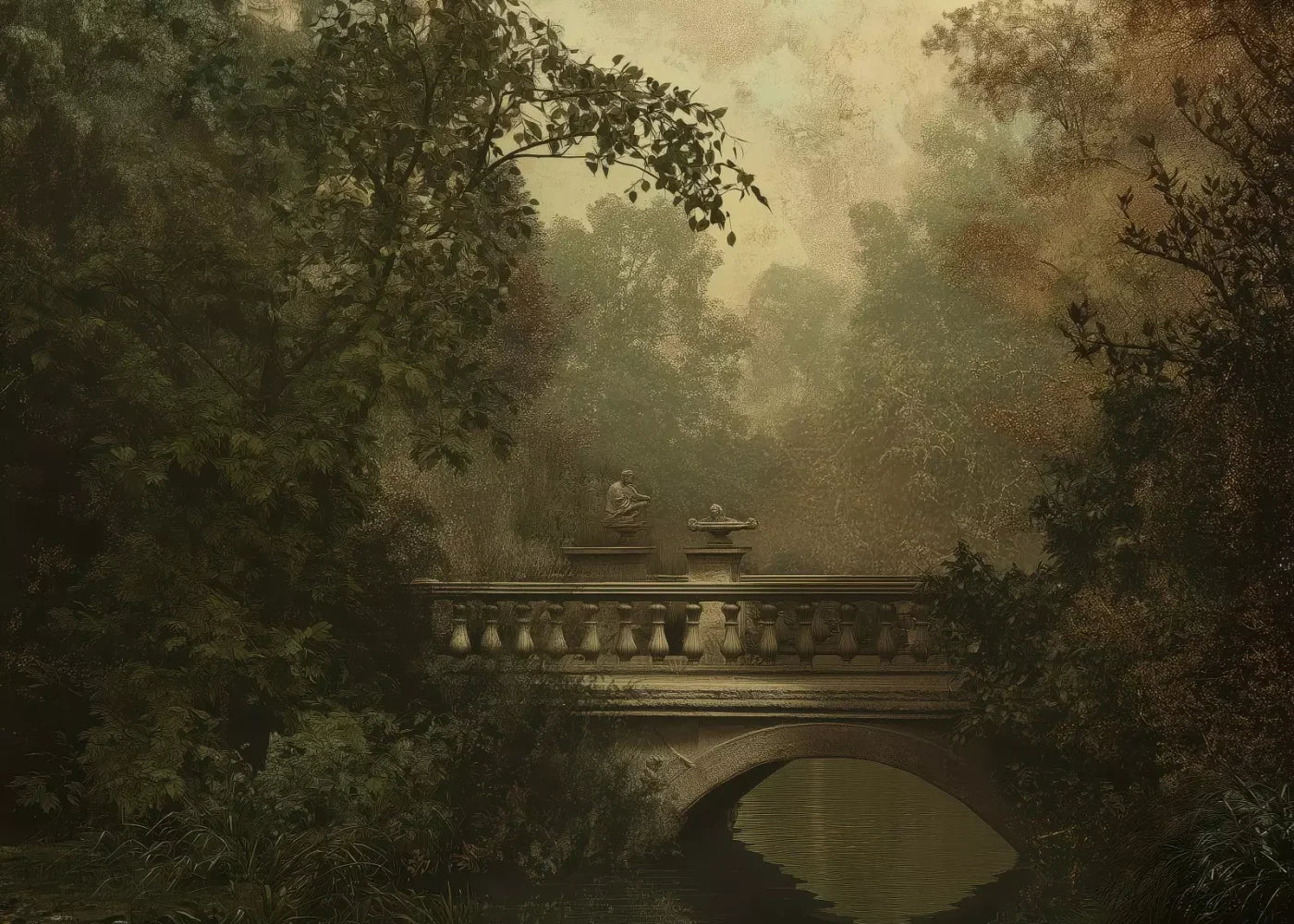 Victorian Bridge Over Water 7’x5’ UltraCloth (84 x 60 inch) Backdrop