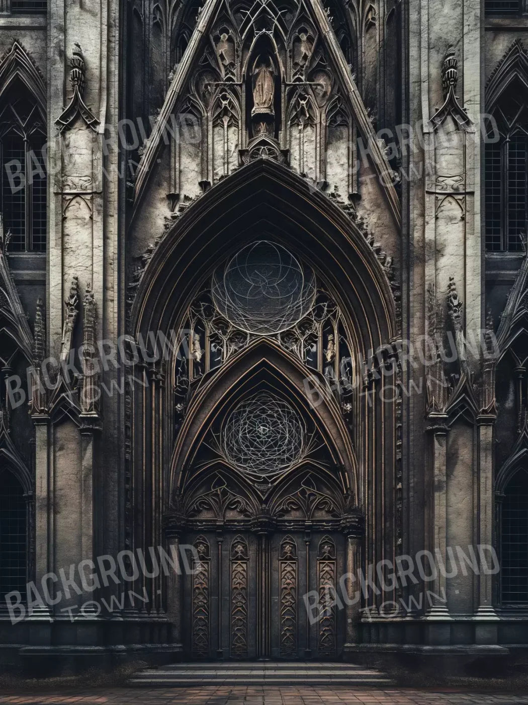 Victorian Castle Entrance 6’x8’ Fleece (72 x 96 inch) Backdrop