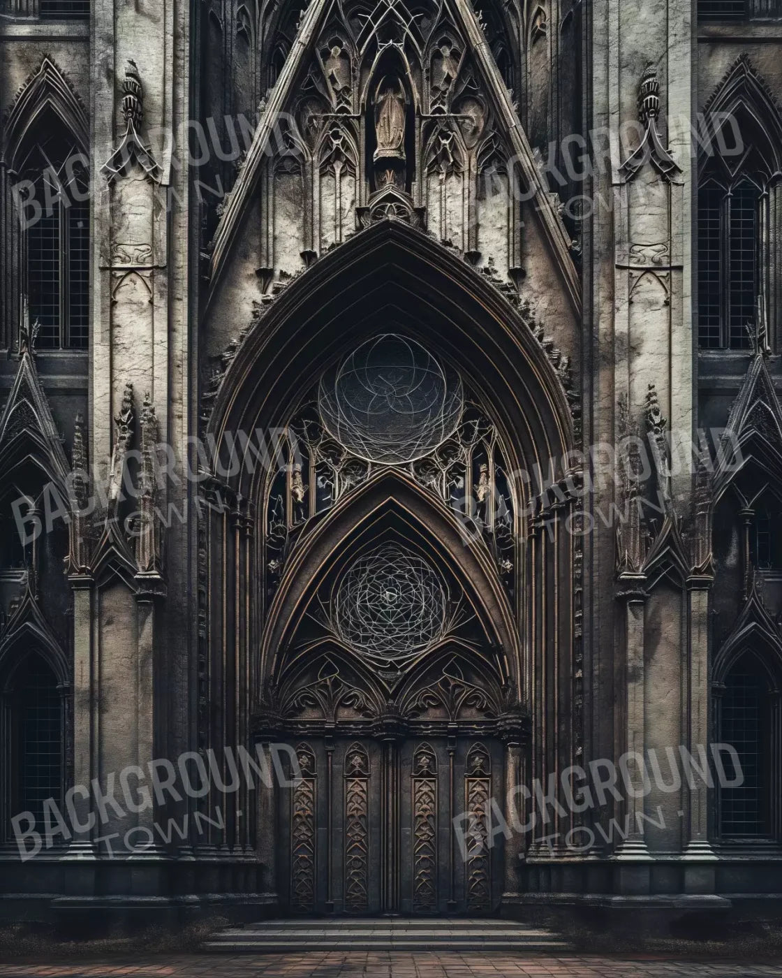 Victorian Castle Entrance 8’x10’ Fleece (96 x 120 inch) Backdrop