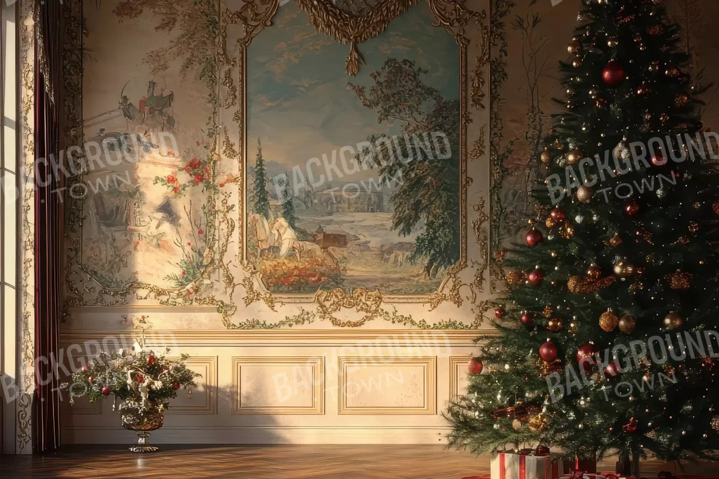 Victorian Christmas Morning 12’x8’ UltraCloth (144 x 96 inch) Backdrop