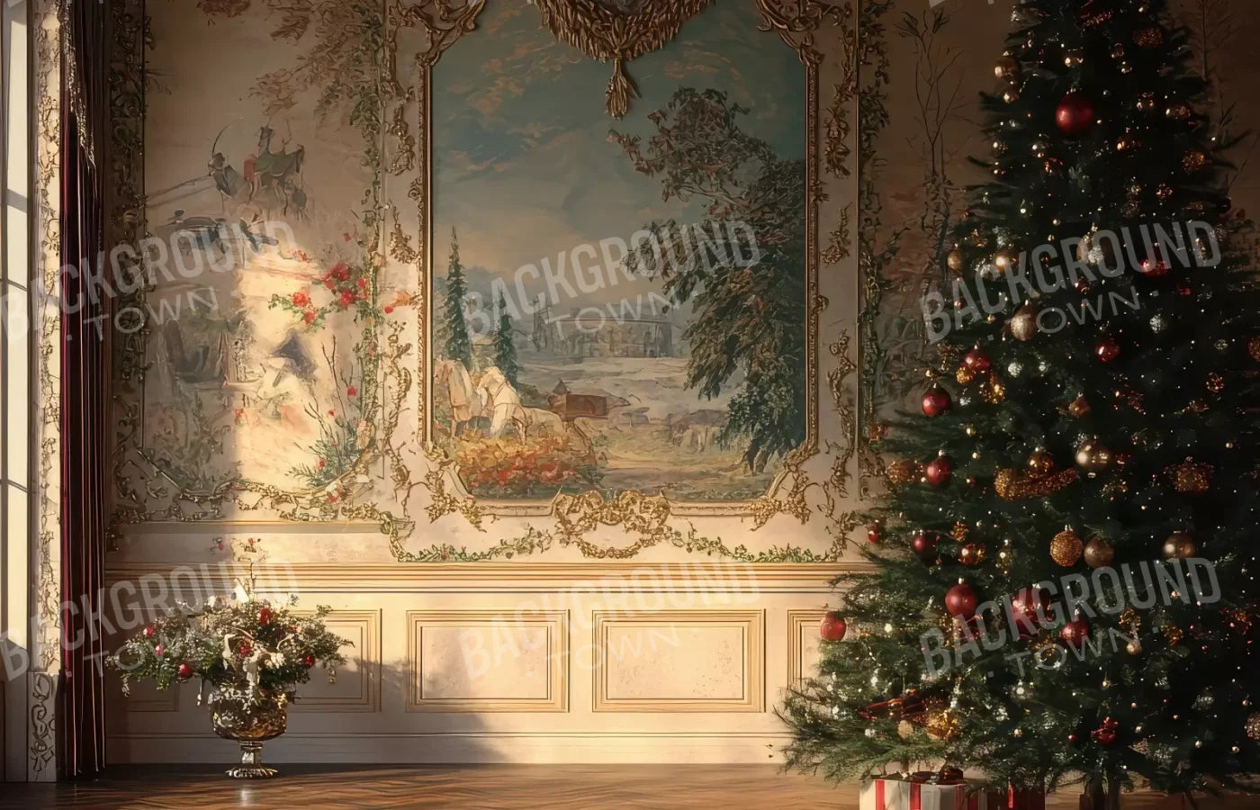 Victorian Christmas Morning 14’x9’ UltraCloth (168 x 108 inch) Backdrop