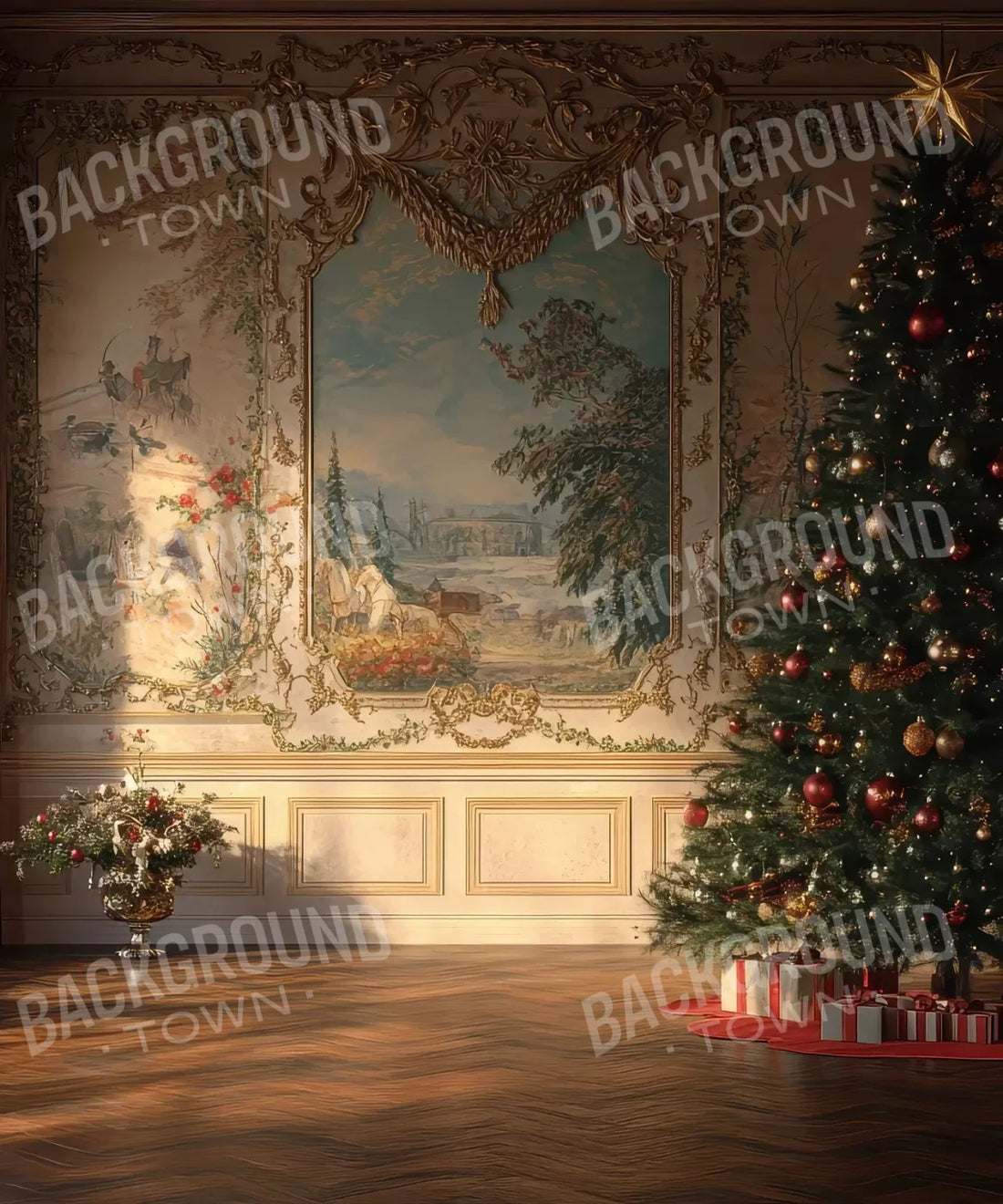 Beige Brown Green  Backdrop for Photography
