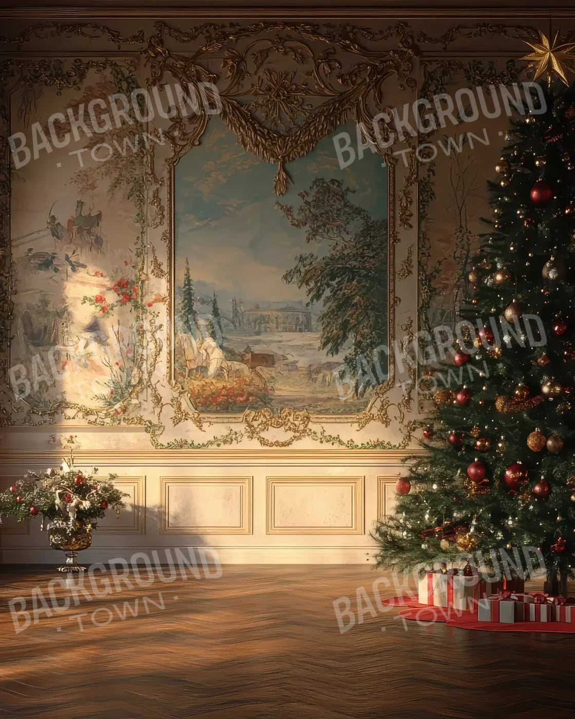 Victorian Christmas Morning 8’x10’ Fleece (96 x 120 inch) Backdrop