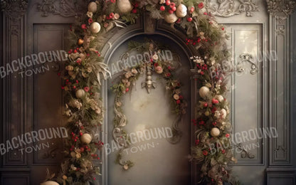 Victorian Christmas Arch 16’X10’ Ultracloth (192 X 120 Inch) Backdrop
