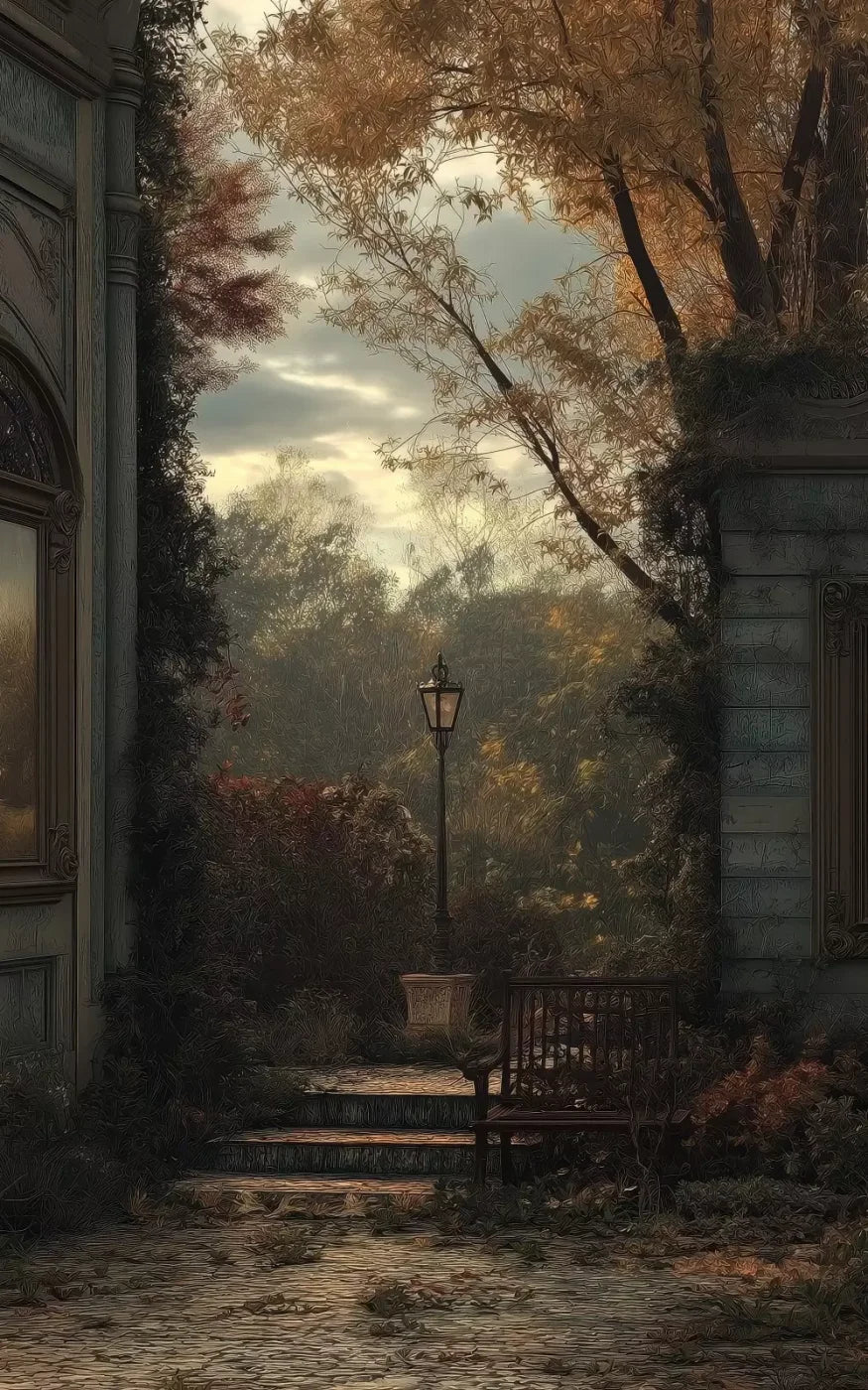 Victorian Courtyard 5’x8’ UltraCloth (60 x 96 inch) Backdrop