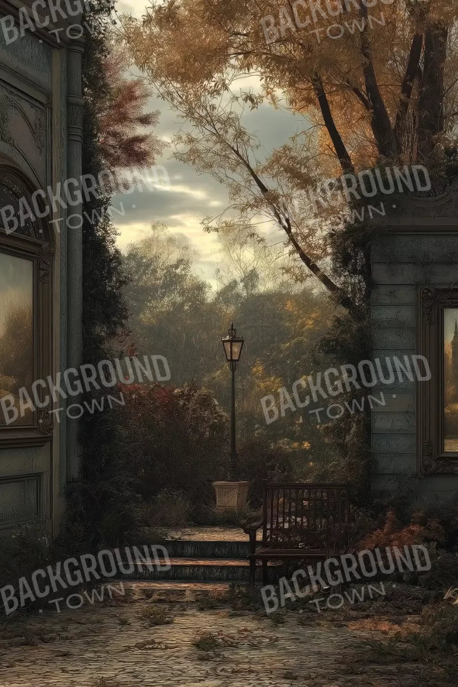 Victorian Courtyard 8’x12’ UltraCloth (96 x 144 inch) Backdrop