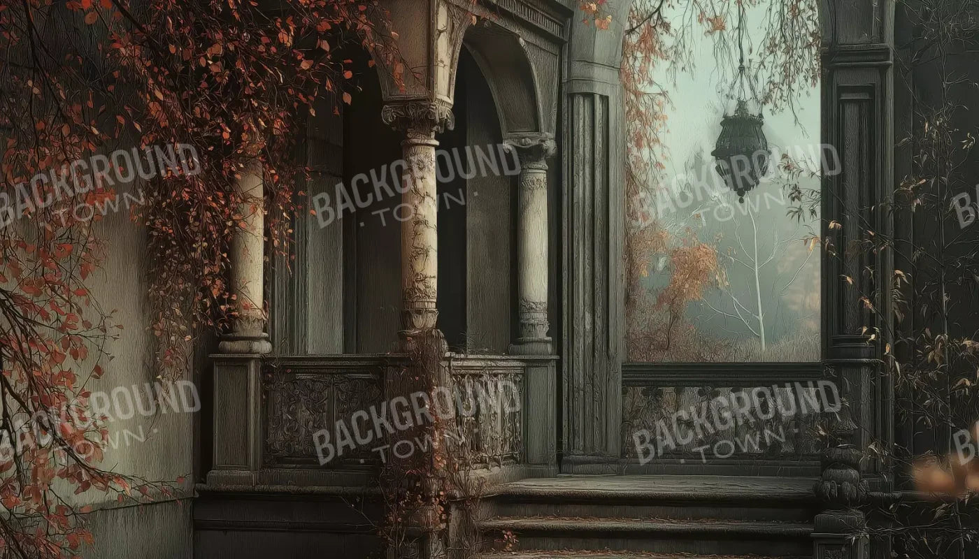 Victorian Courtyard Stairs 14’x8’ UltraCloth (168 x 96 inch) Backdrop