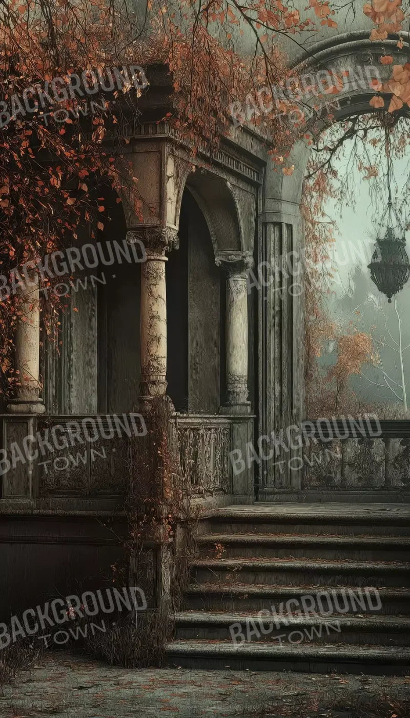 Victorian Courtyard Stairs 8’x14’ UltraCloth (96 x 168 inch) Backdrop