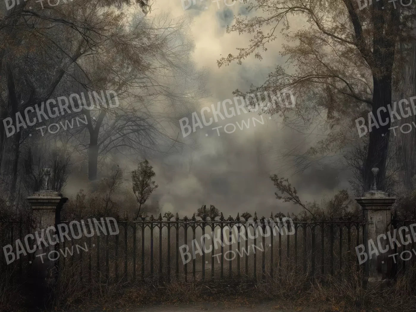 Victorian Fence 6’8x5’ Fleece (80 x 60 inch) Backdrop