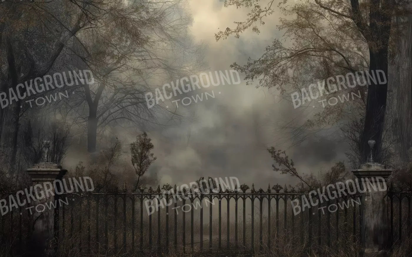 Victorian Fence 8’x5’ UltraCloth (96 x 60 inch) Backdrop