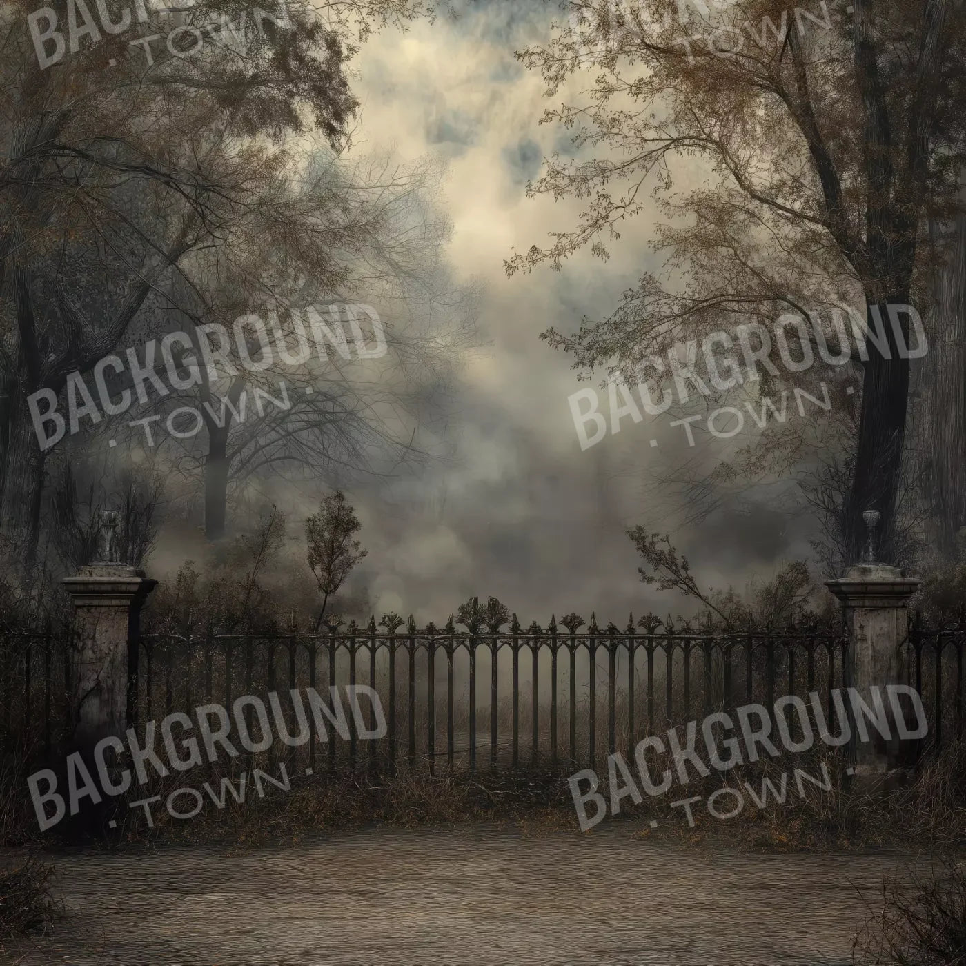 Victorian Fence 8’x8’ Fleece (96 x 96 inch) Backdrop
