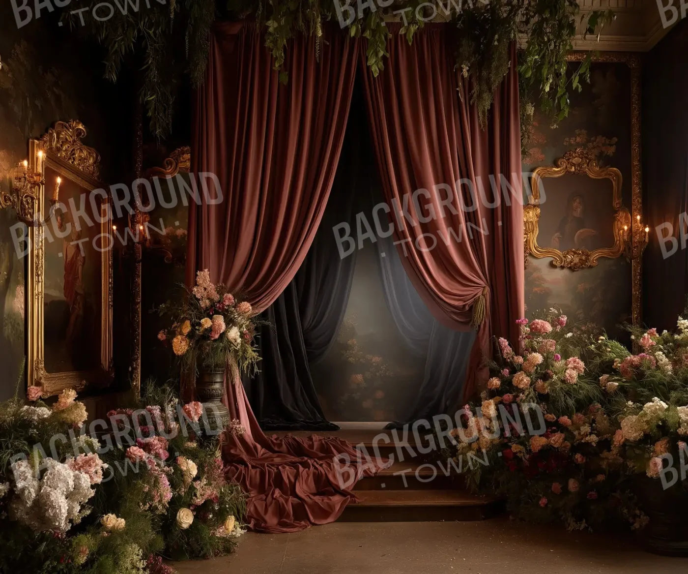 Victorian Flower Room 5’x4’2 Fleece (60 x 50 inch) Backdrop