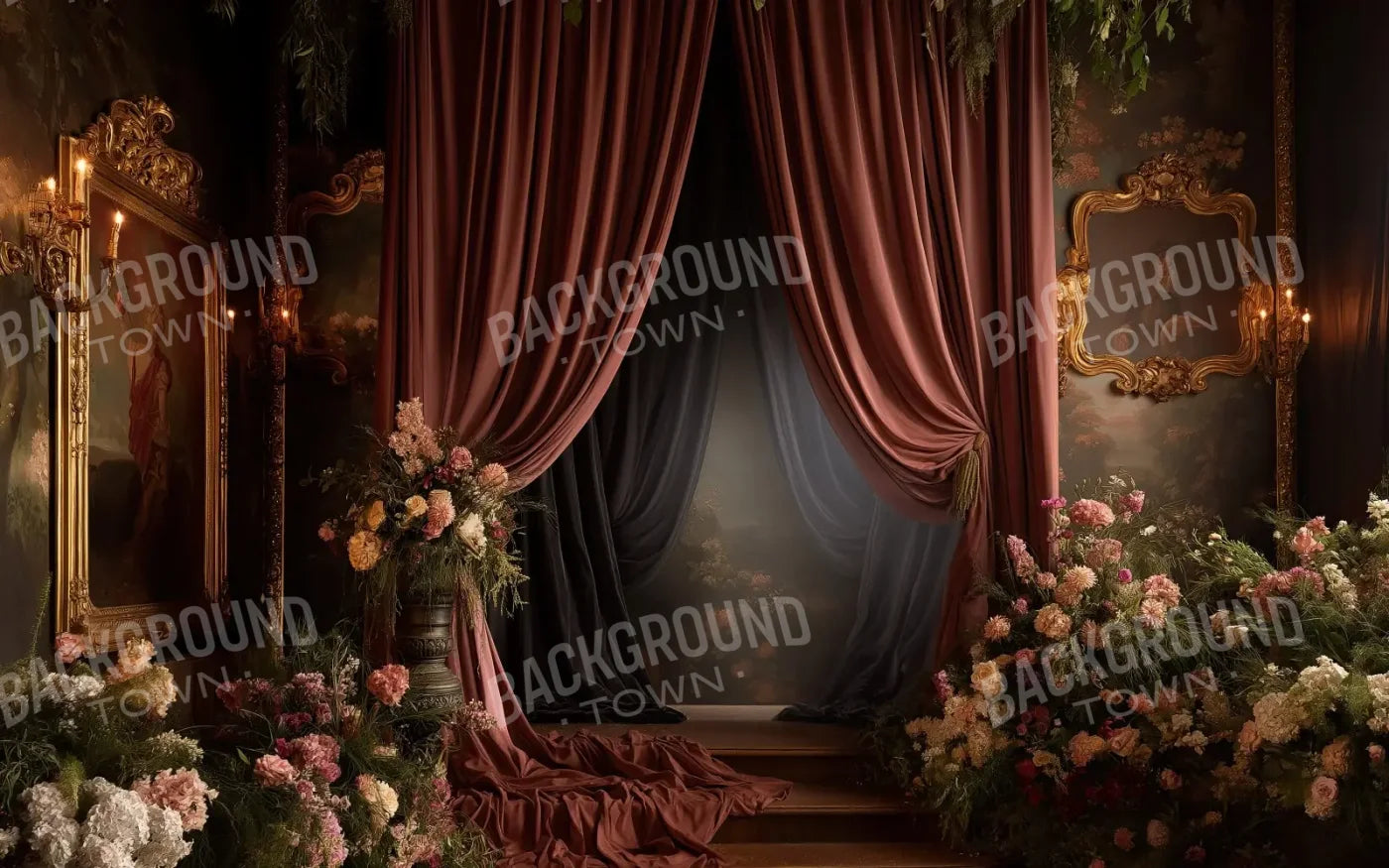 Victorian Flower Room 8’x5’ UltraCloth (96 x 60 inch) Backdrop