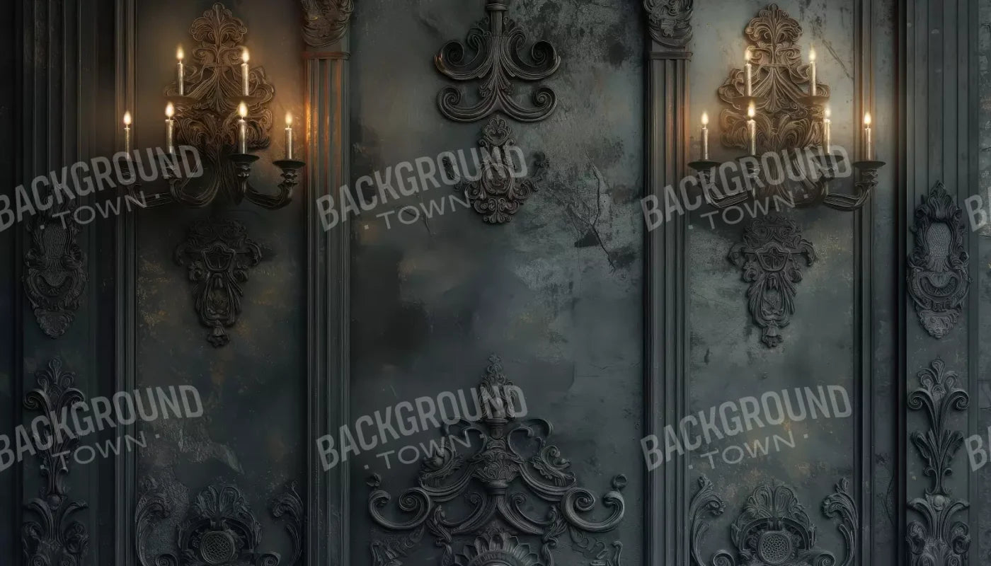 Victorian Gothic Candle Sconces 14’x8’ UltraCloth (168 x 96 inch) Backdrop