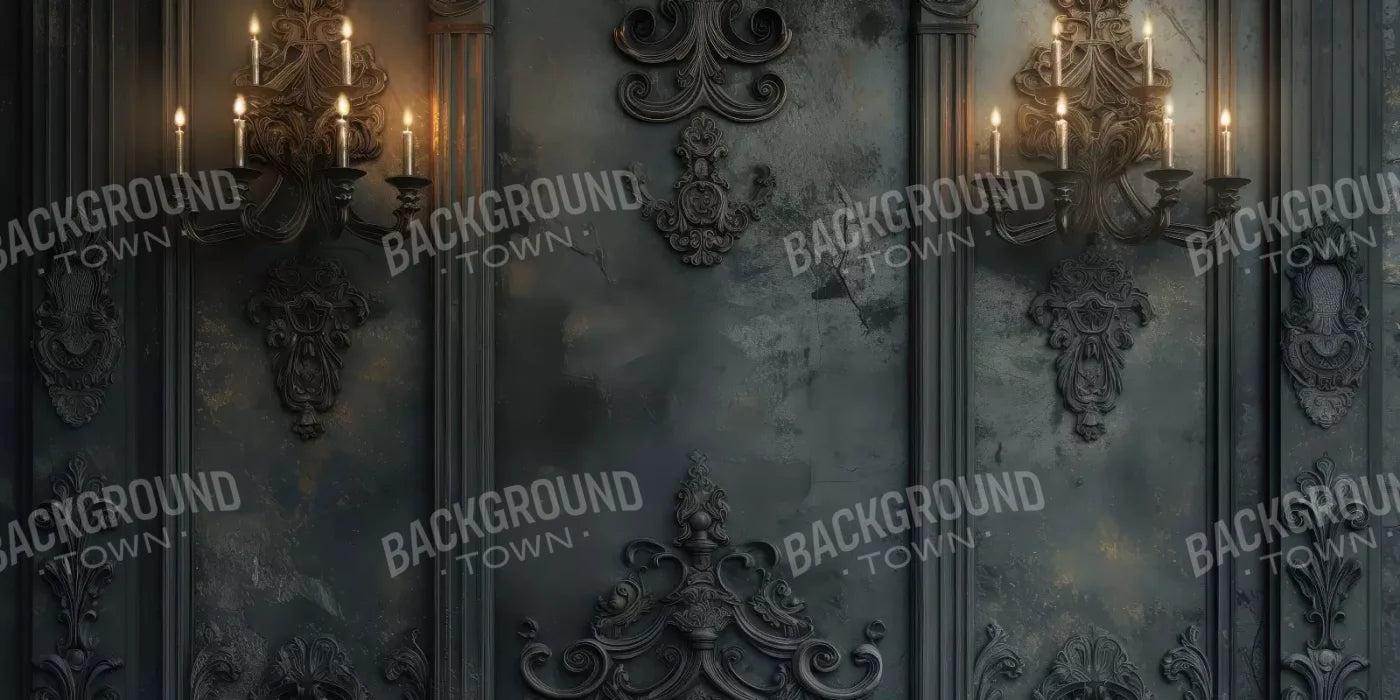 Victorian Gothic Candle Sconces 20’x10’ UltraCloth (240 x 120 inch) Backdrop