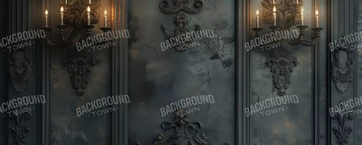 Victorian Gothic Candle Sconces 20’x8’ UltraCloth (240 x 96 inch) Backdrop