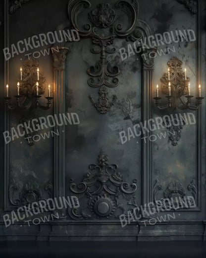 Victorian Gothic Candle Sconces 8’x10’ Fleece (96 x 120 inch) Backdrop