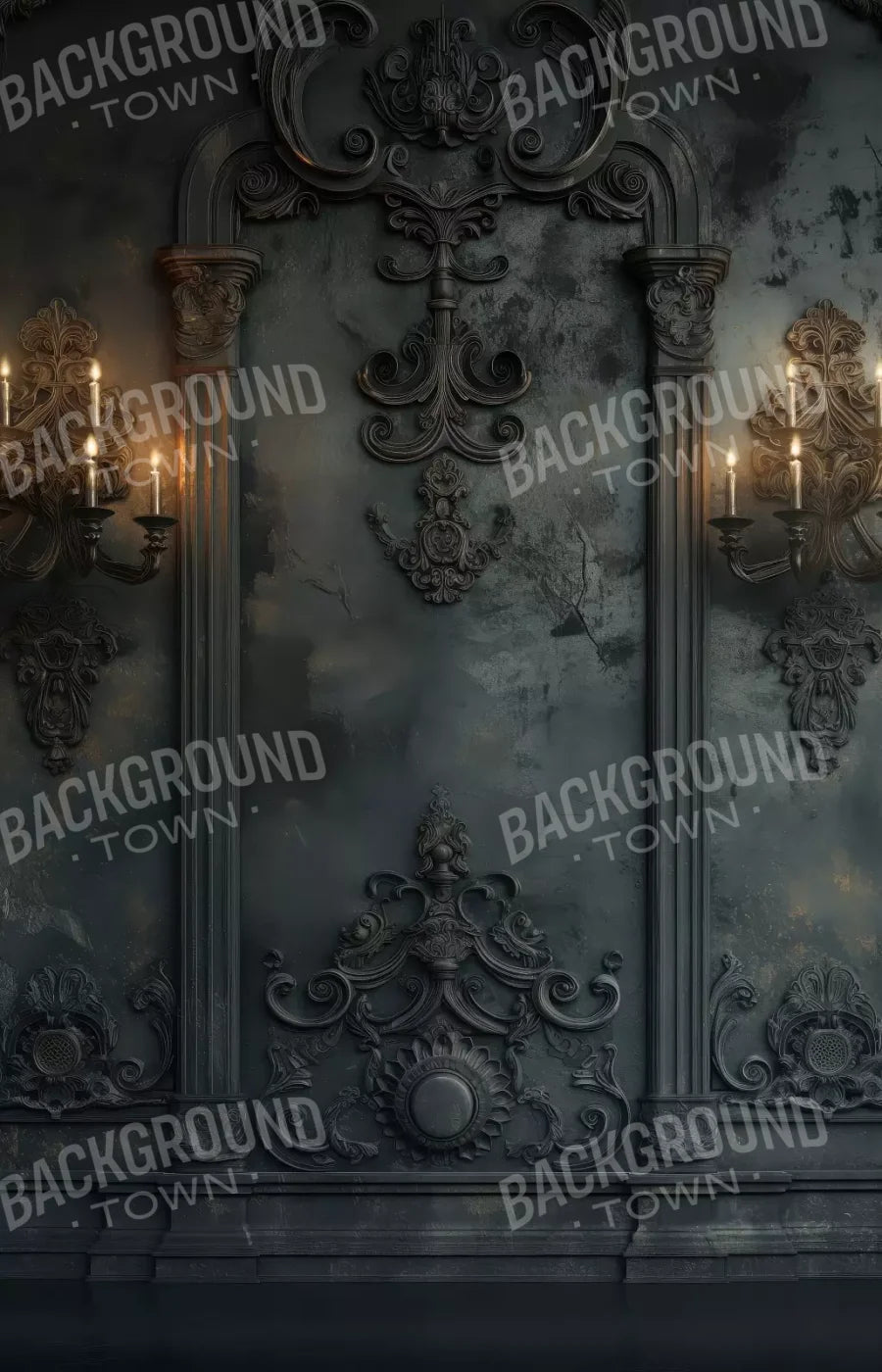 Victorian Gothic Candle Sconces 9’x14’ UltraCloth (108 x 168 inch) Backdrop