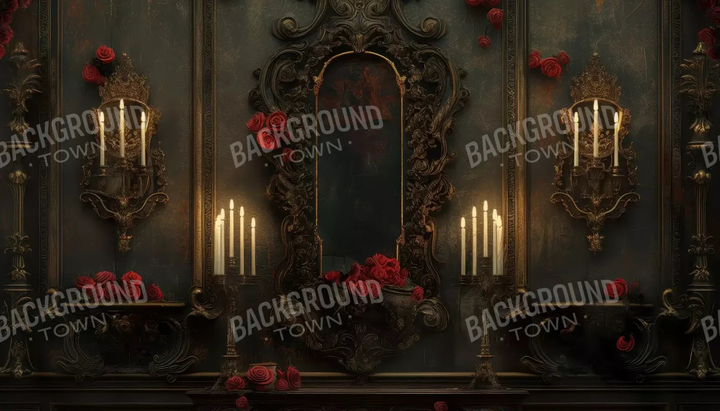 Victorian Gothic Entrance With Candles 14’x8’ UltraCloth (168 x 96 inch) Backdrop