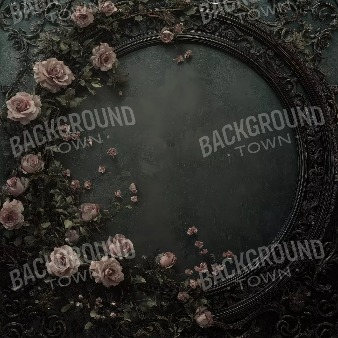 Victorian Gothic Frame With Flowers 10’x10’ UltraCloth (120 x 120 inch) Backdrop