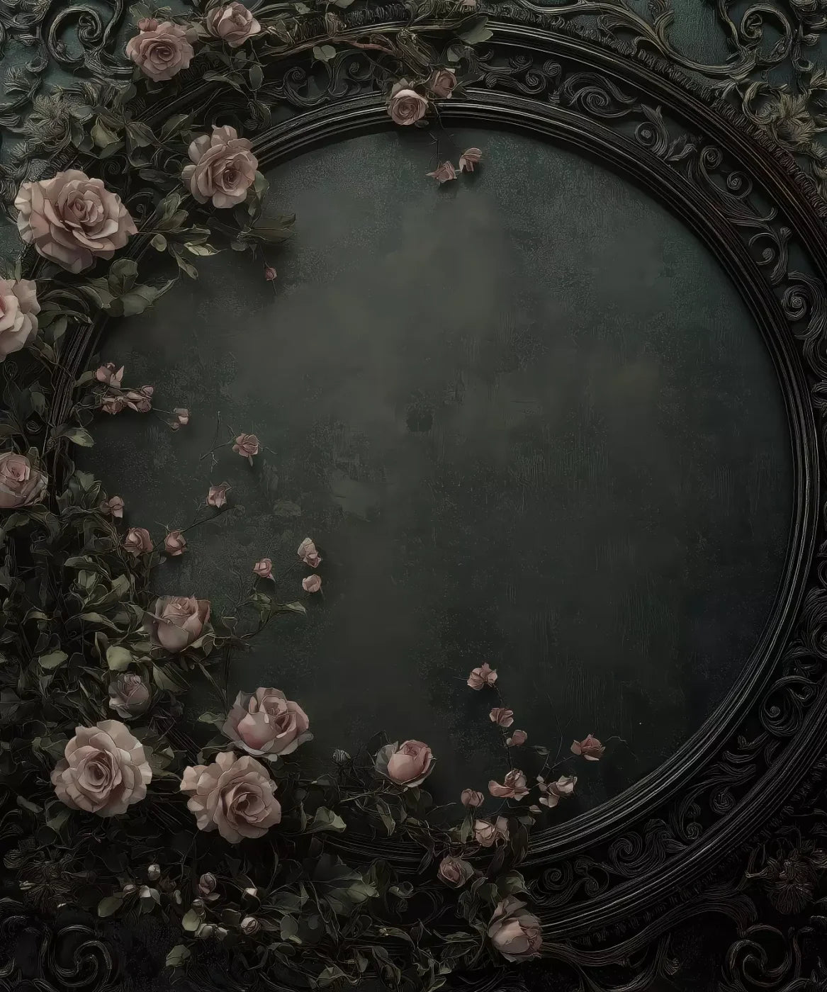 Victorian Gothic Frame With Flowers 10’x12’ UltraCloth (120 x 144 inch) Backdrop