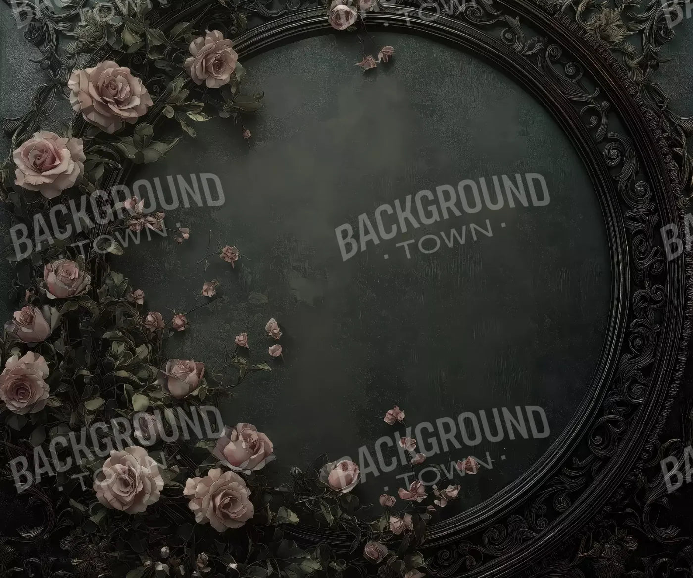 Victorian Gothic Frame With Flowers 12’x10’ UltraCloth (144 x 120 inch) Backdrop