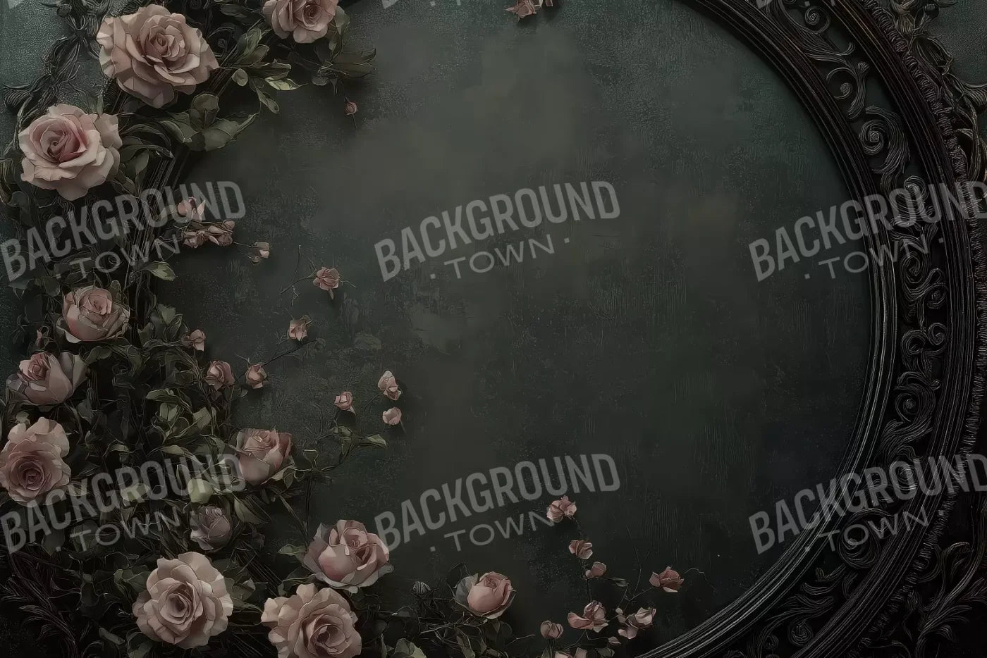 Victorian Gothic Frame With Flowers 12’x8’ UltraCloth (144 x 96 inch) Backdrop