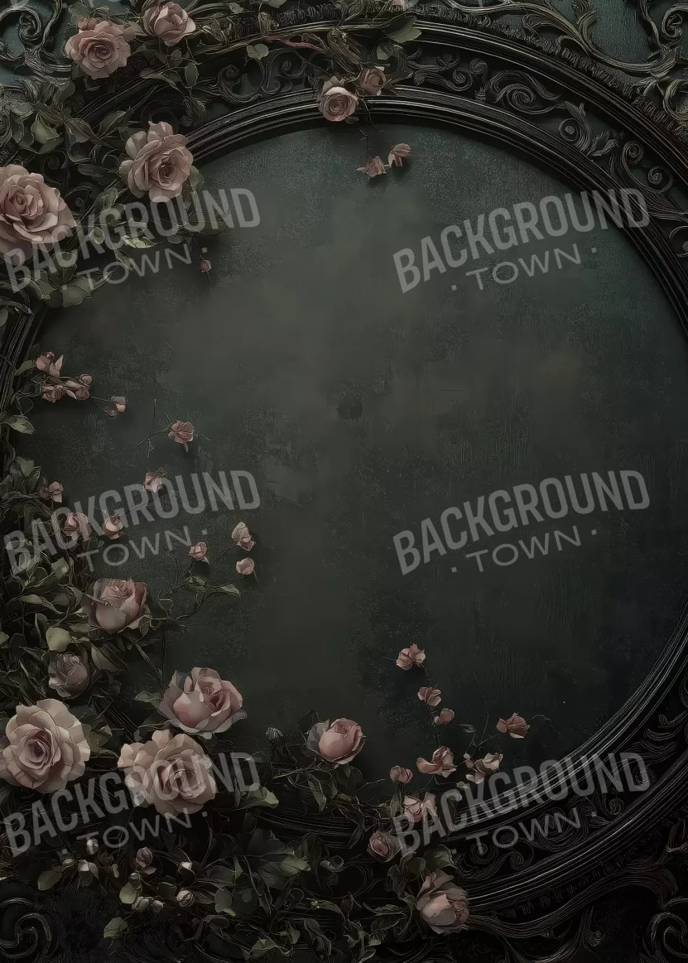 Victorian Gothic Frame With Flowers 5’x7’ UltraCloth (60 x 84 inch) Backdrop