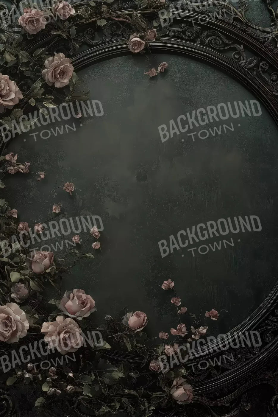 Victorian Gothic Frame With Flowers 8’x12’ UltraCloth (96 x 144 inch) Backdrop