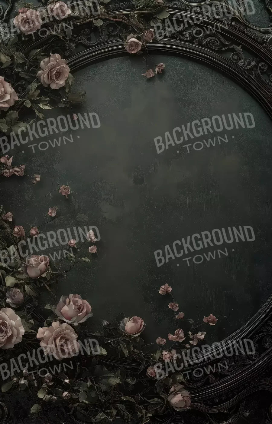 Victorian Gothic Frame With Flowers 9’x14’ UltraCloth (108 x 168 inch) Backdrop