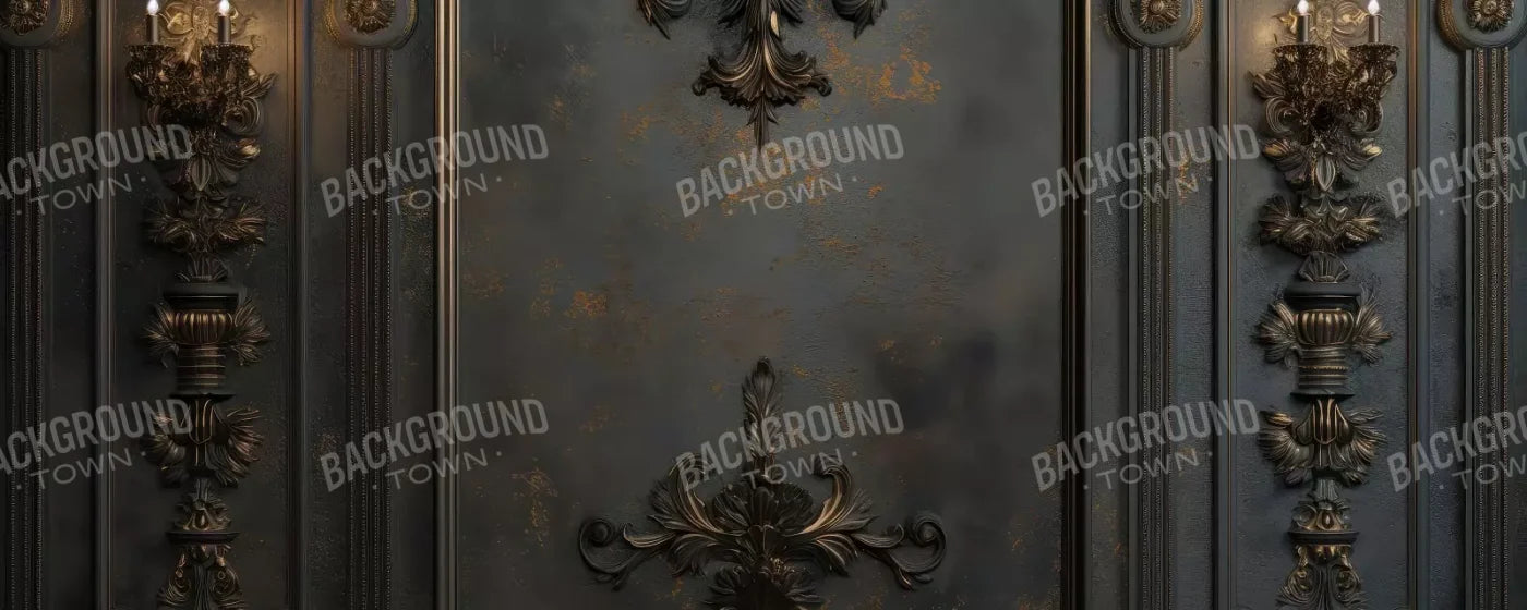 Victorian Gothic Wall Sconces 20’x8’ UltraCloth (240 x 96 inch) Backdrop