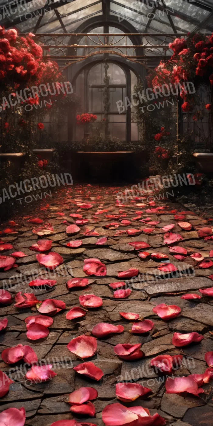 Victorian Green House Petal Path Sweep 8’x16’ UltraCloth (96 x 192 inch) Backdrop