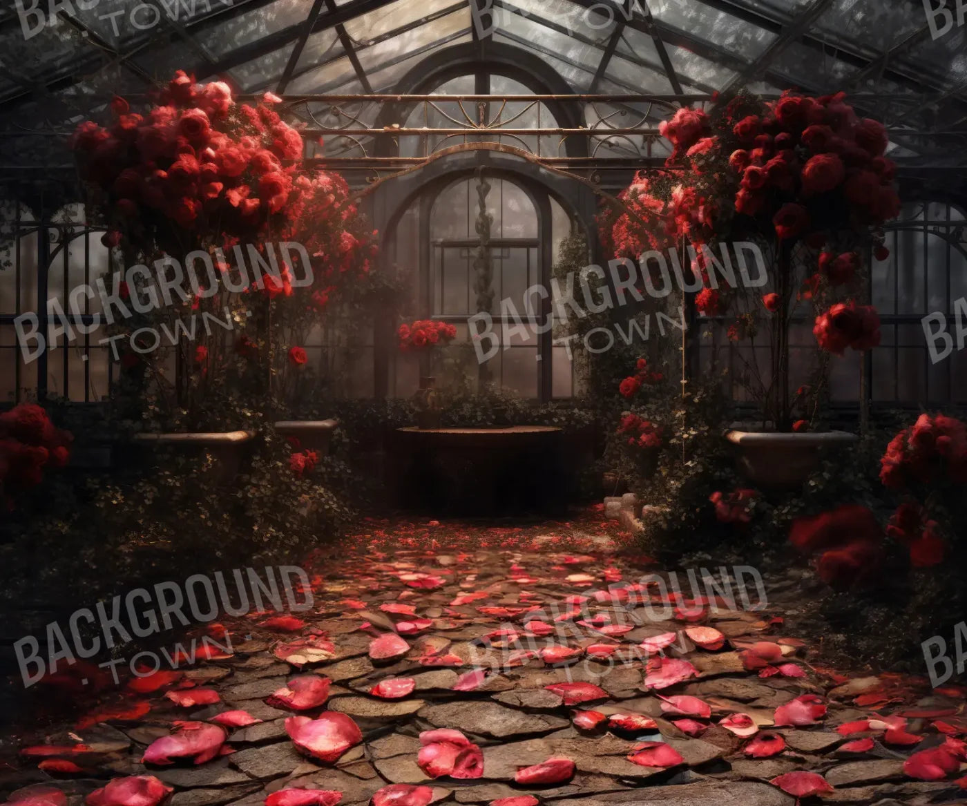 Victorian Greenhouse Petal Path 12’x10’ UltraCloth (144 x 120 inch) Backdrop