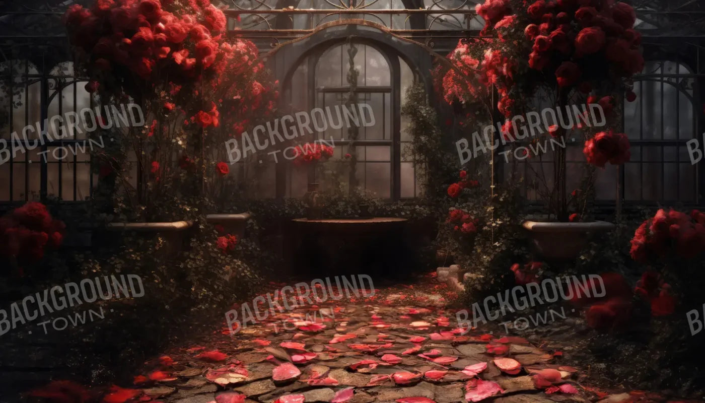 Victorian Greenhouse Petal Path 14’x8’ UltraCloth (168 x 96 inch) Backdrop