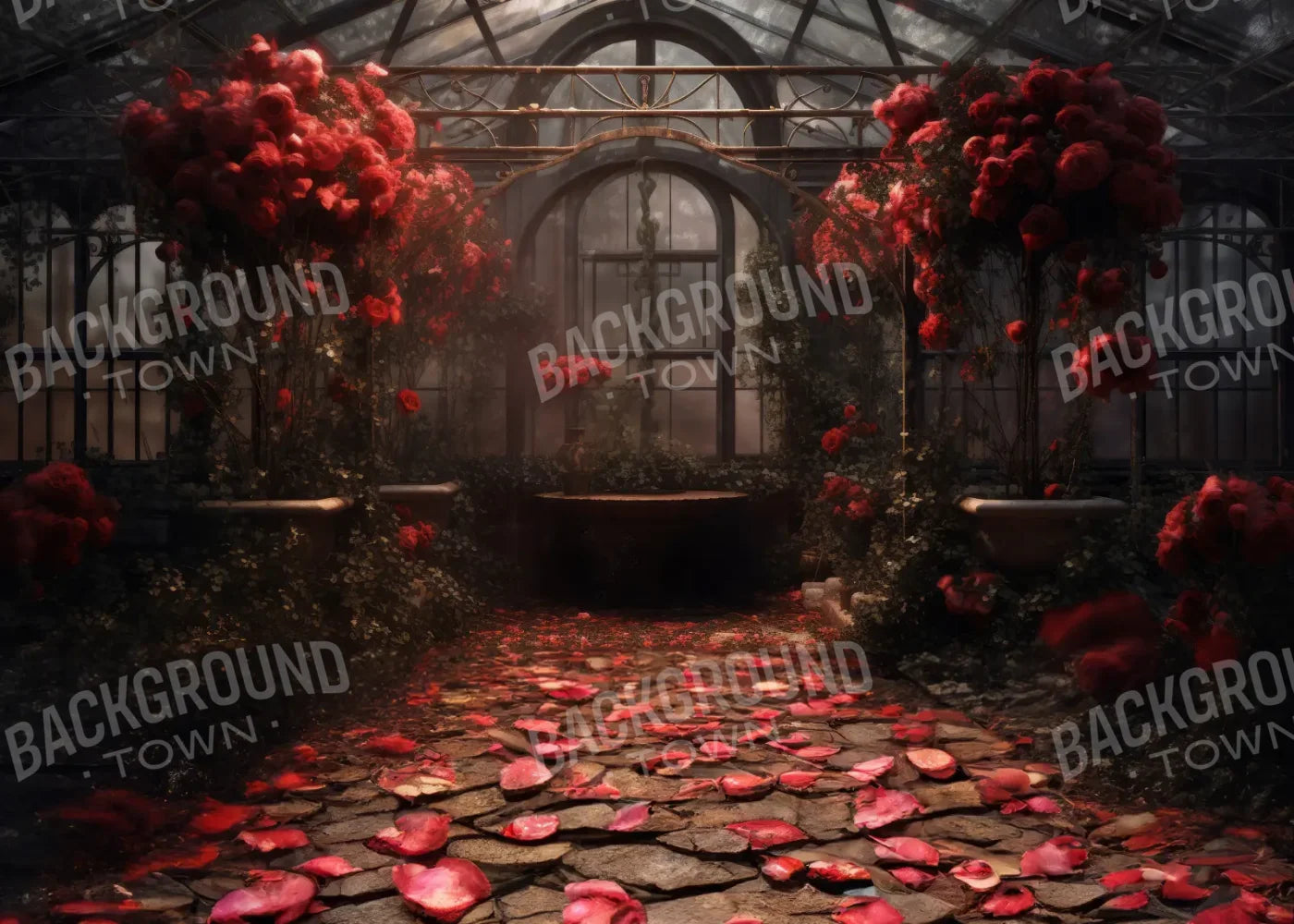 Victorian Greenhouse Petal Path 7’x5’ UltraCloth (84 x 60 inch) Backdrop