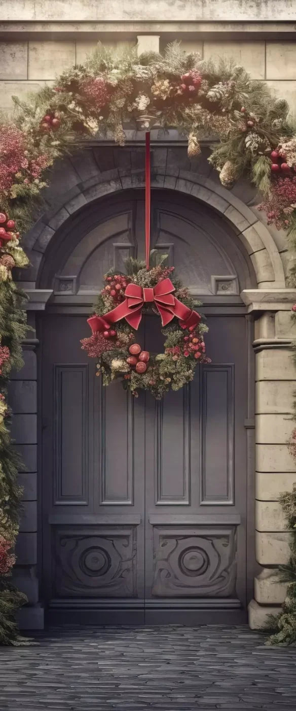 Victorian Holiday Doorway 5’X12’ Ultracloth For Westcott X-Drop (60 X 144 Inch) Backdrop